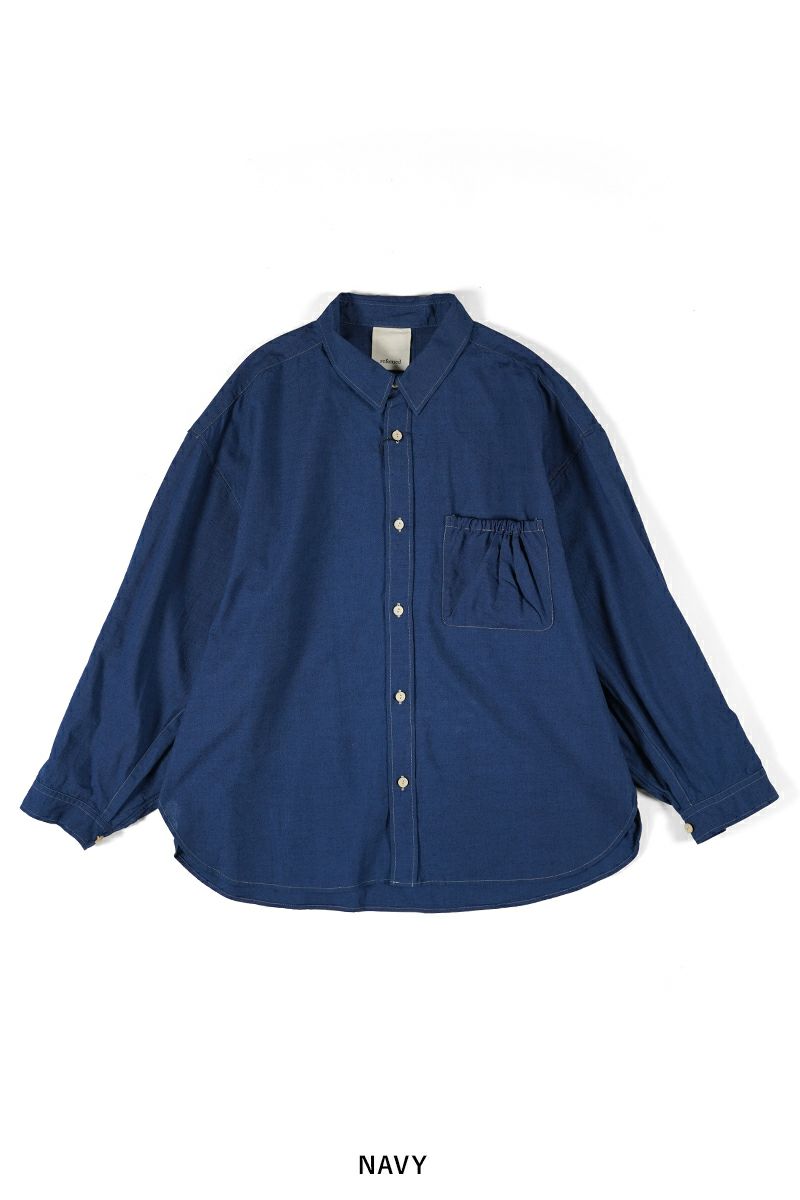 refomed(リフォメッド)WRIST PATCH WIDE SHIRT CHAMBRAY リストパッチワイドシャツ シャンブレー RESH-006 -21
