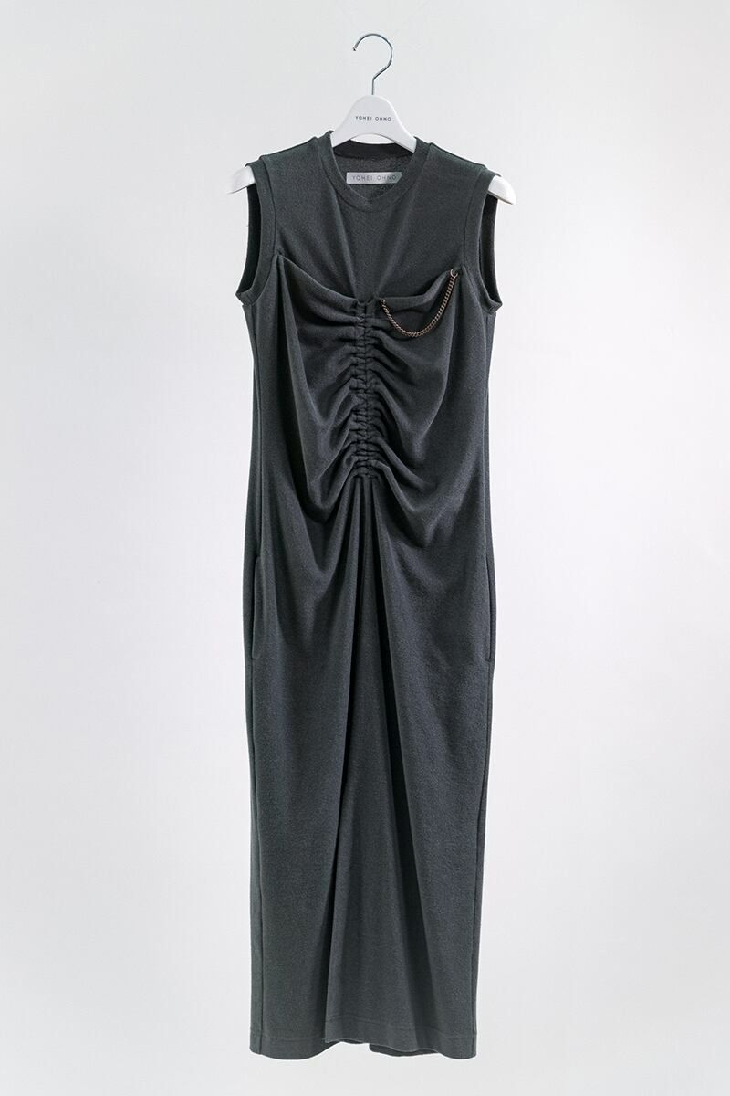 YOHEI OHNO(ヨーヘイオオノ)YOHEI OHNO(ヨーヘイオオノ) front shirring pile dress フロントシャーリングパイルドレス OH-21S-DR6