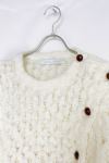 YOHEI OHNO(ヨーヘイオオノ)YOHEI OHNO(ヨーヘイオオノ) leather button acryl knit レザーボタンアクリルニット OH-20A-KN1 OH-20A-KN1 -3