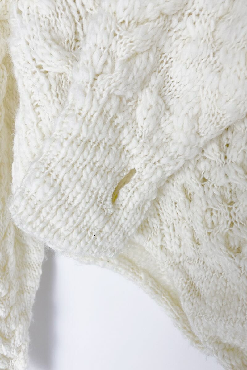 YOHEI OHNO(ヨーヘイオオノ)YOHEI OHNO(ヨーヘイオオノ) leather button acryl knit レザーボタンアクリルニット OH-20A-KN1 OH-20A-KN1 -4