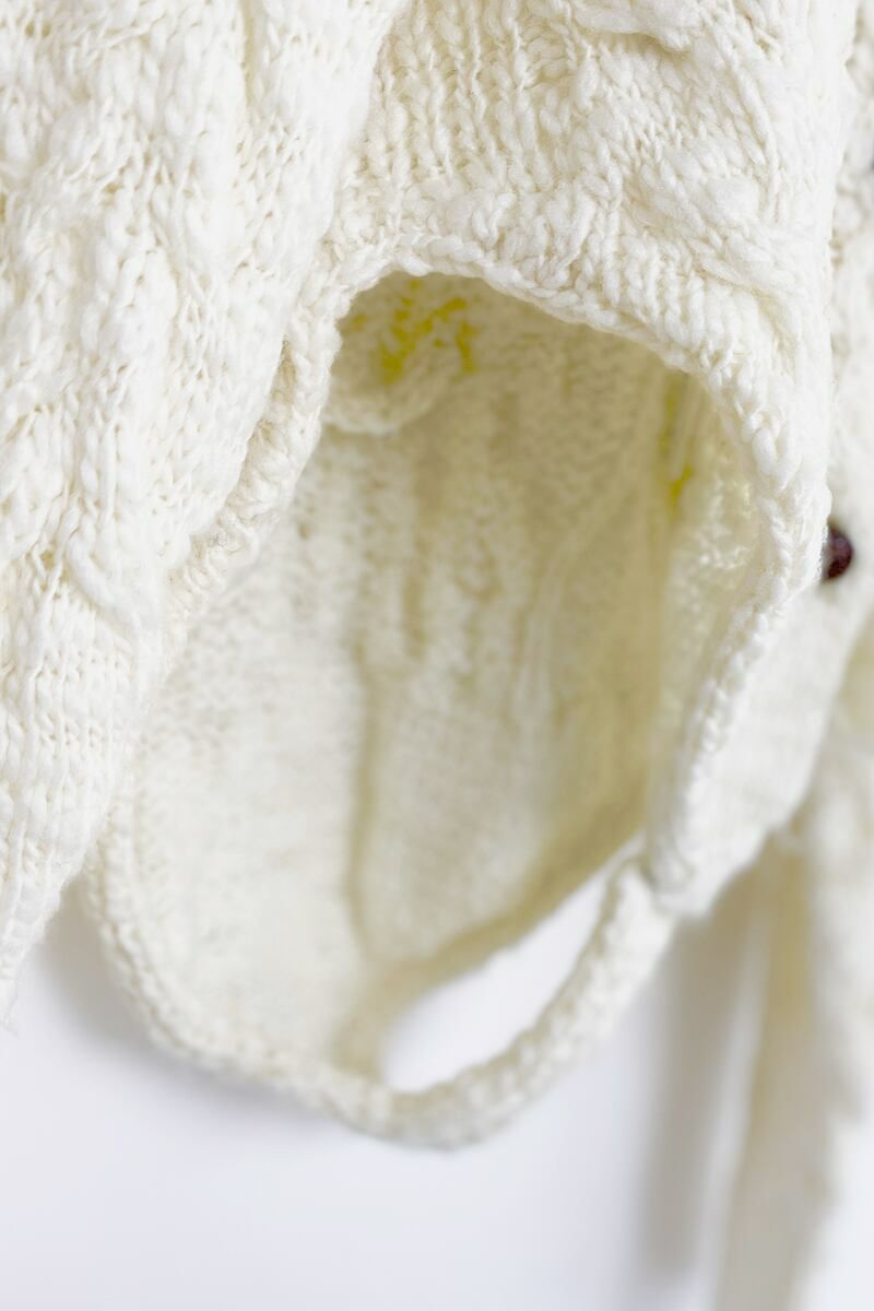 YOHEI OHNO(ヨーヘイオオノ)YOHEI OHNO(ヨーヘイオオノ) leather button acryl knit レザーボタンアクリルニット OH-20A-KN1 OH-20A-KN1 -6