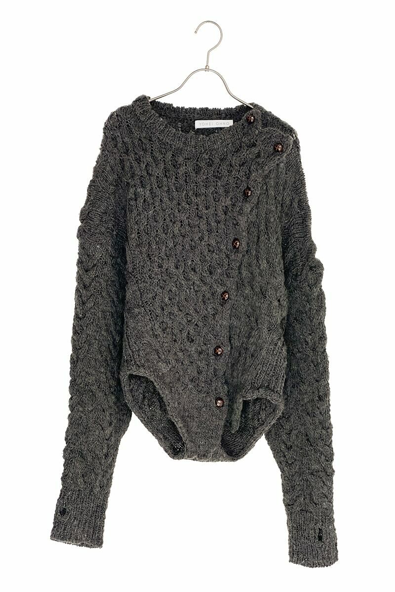 YOHEI OHNO(ヨーヘイオオノ)YOHEI OHNO(ヨーヘイオオノ) leather button acryl knit レザーボタンアクリルニット OH-20A-KN1 OH-20A-KN1 -8