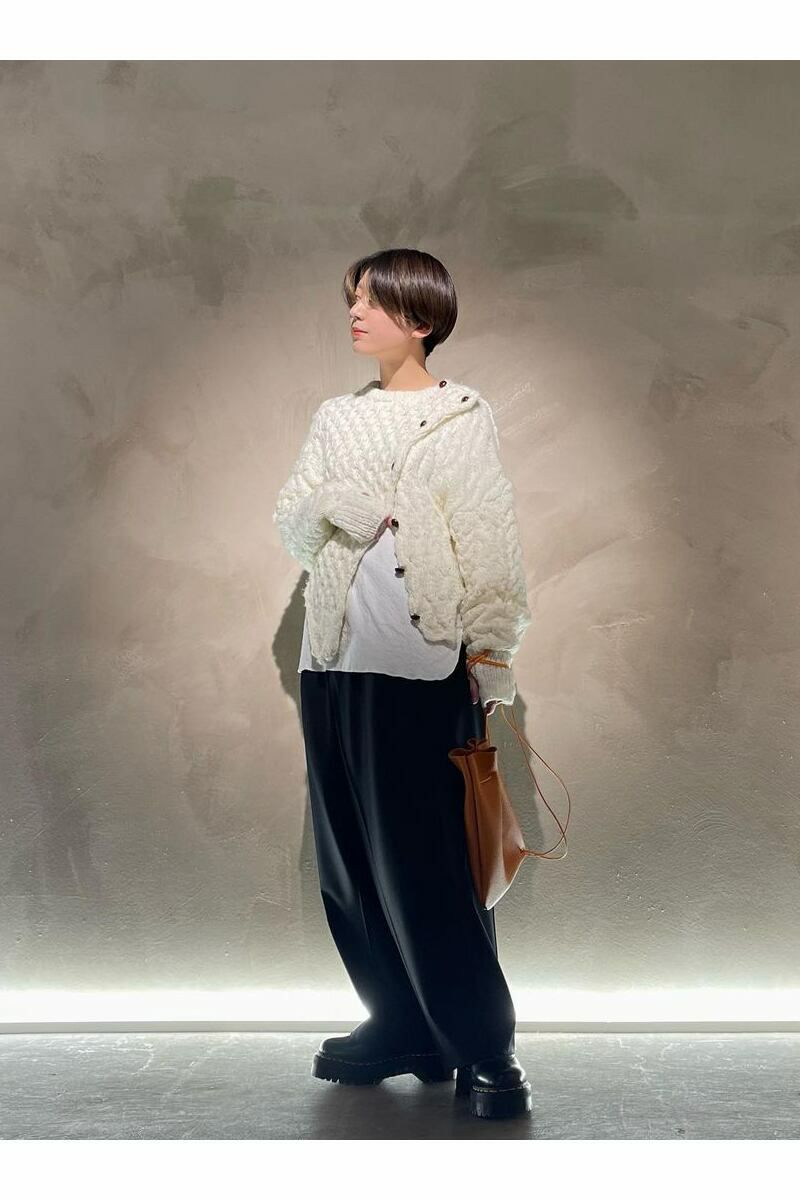 YOHEI OHNO(ヨーヘイオオノ)YOHEI OHNO(ヨーヘイオオノ) leather button acryl knit レザーボタンアクリルニット OH-20A-KN1 OH-20A-KN1 -13