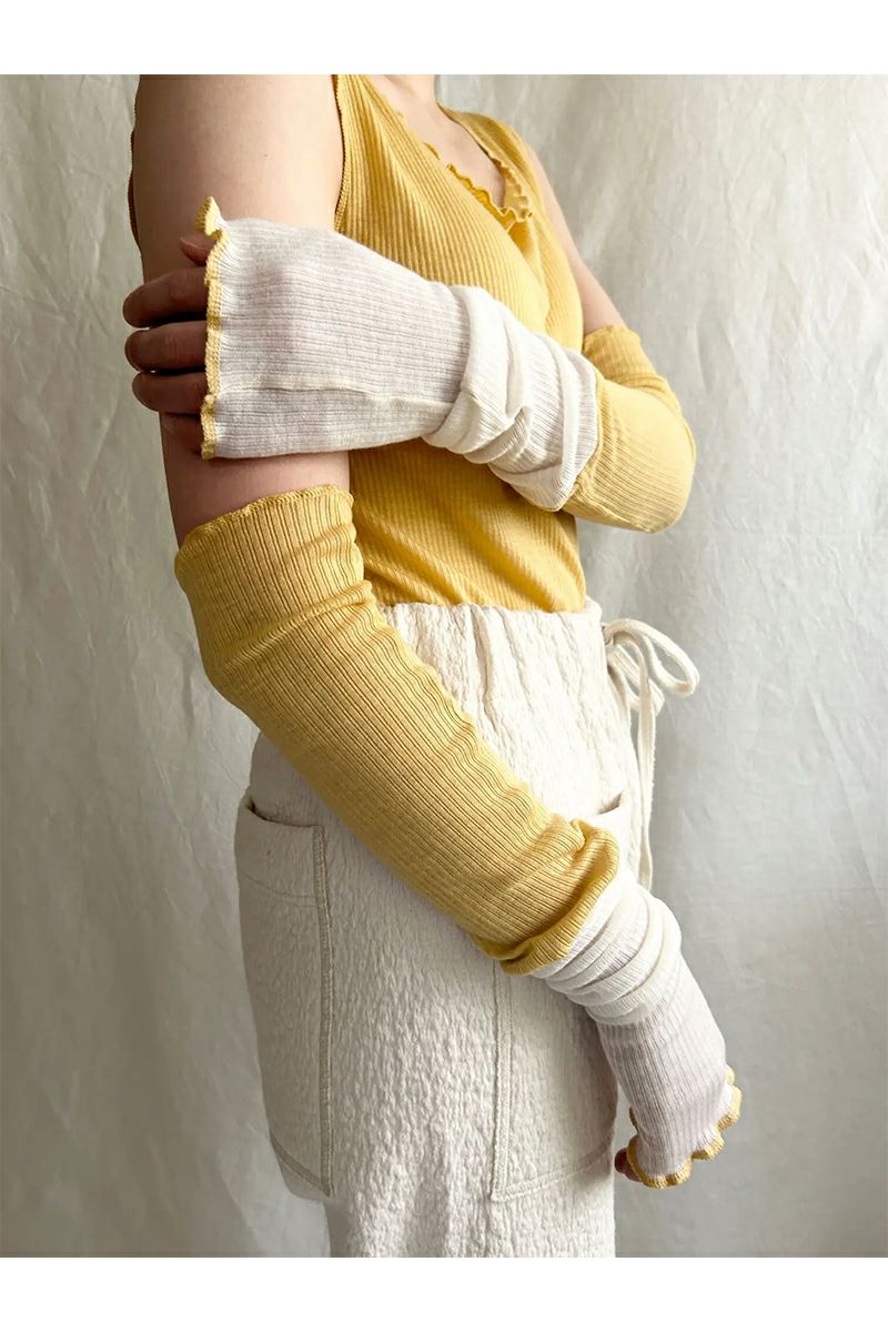 kengo(ケンゴ)tencel wool long arm warmers テンセルウールロングアームウォーマー K23FW-GO1 -4