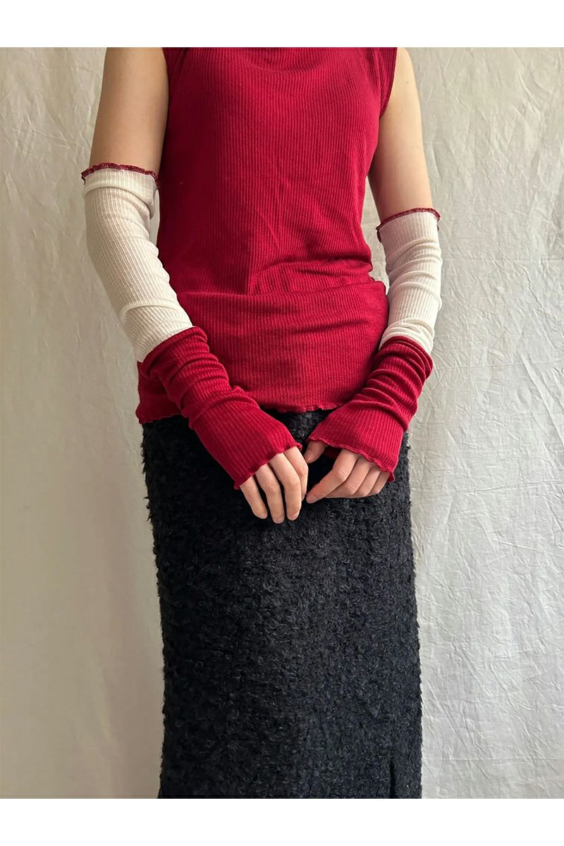 kengo(ケンゴ)tencel wool long arm warmers テンセルウールロングアームウォーマー K23FW-GO1 -9