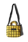MARNI(マルニ)イエロー チェック ナイロン PUFFトートバッグ ミニ  BMMP0131U0P6262