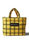 MARNI(マルニ)イエロー チェック ナイロン PUFFトートバッグ ミニ  BMMP0131U0P6262 -2
