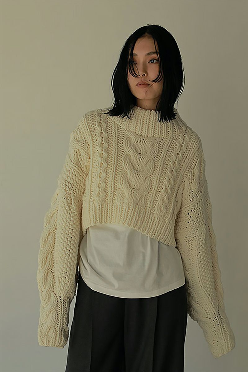 ETRE TOKYO(エトレトウキョウ)ケーブルハンドニットプルオーバー 1222511066 -5