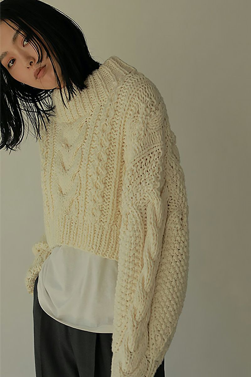 ETRE TOKYO(エトレトウキョウ)ケーブルハンドニットプルオーバー 1222511066 -7