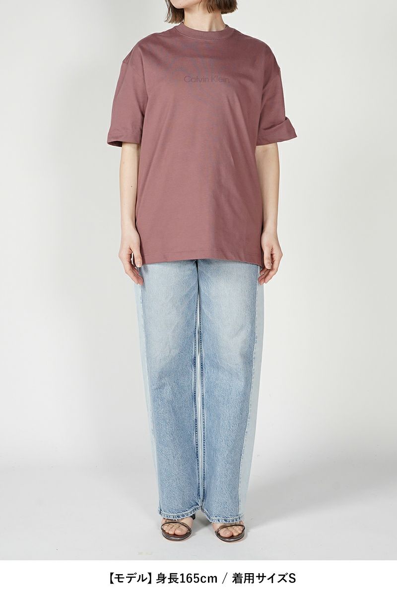 Calvin Klein(カルバン クライン)スタンダードロゴ リラックス クルーネックTシャツ 40HM228 -17