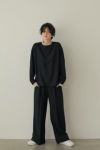 ETRE TOKYO(エトレトウキョウ)セミワイドタックスリットパンツ 1223120042 -1