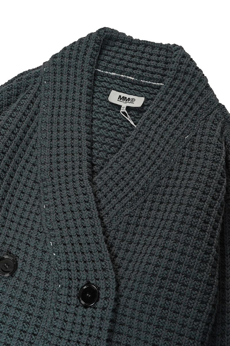 MM6 Maison Margiela(エムエムシックス)ダブルブレスト ワッフルカーディガン S52AM0274S18292 -2