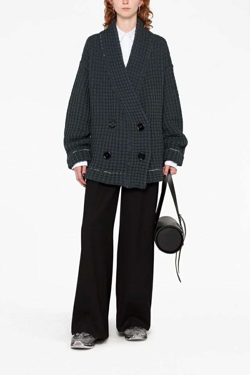 MM6 Maison Margiela(エムエムシックス)ダブルブレスト ワッフルカーディガン S52AM0274S18292 -7