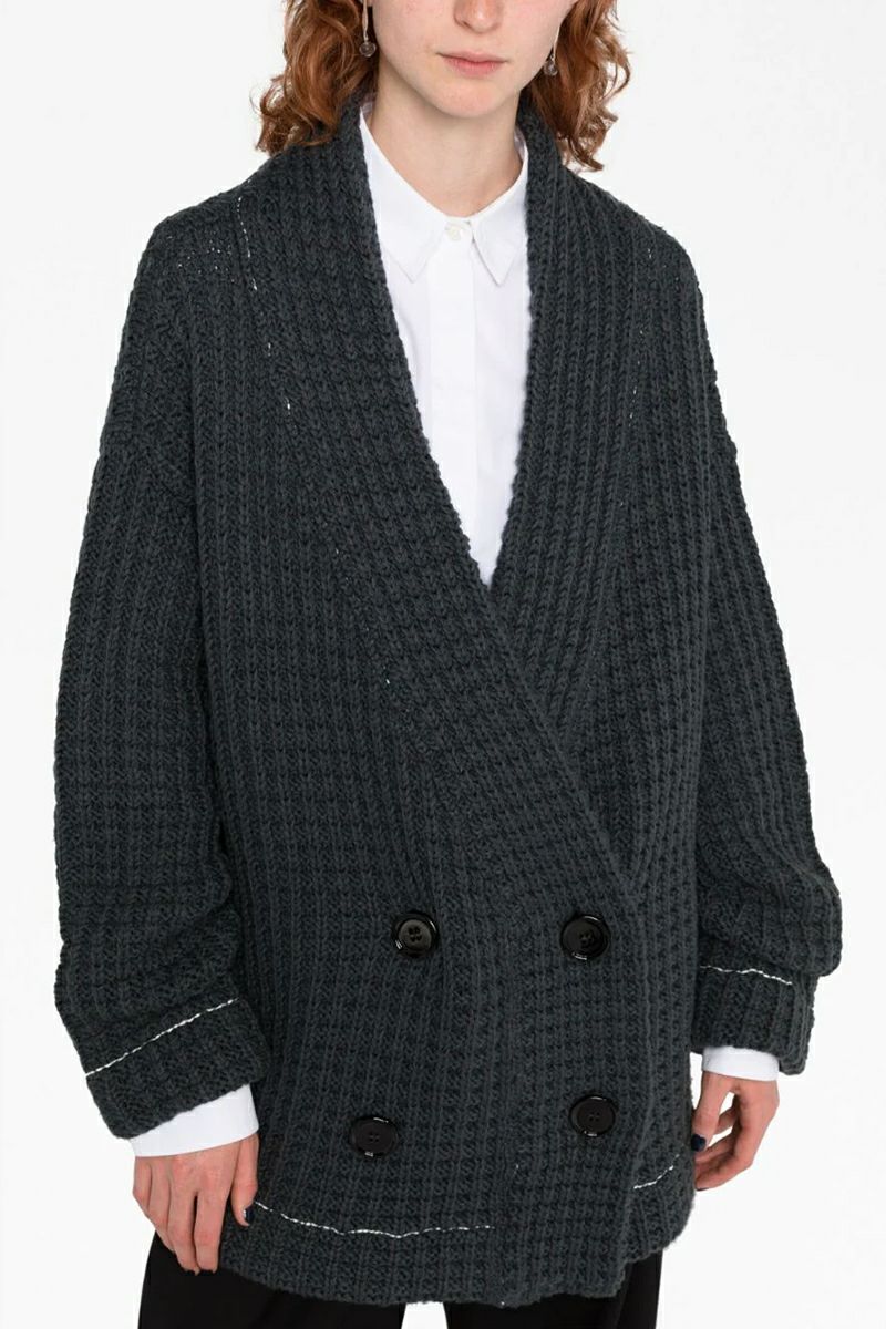 MM6 Maison Margiela(エムエムシックス)ダブルブレスト ワッフルカーディガン S52AM0274S18292 -10