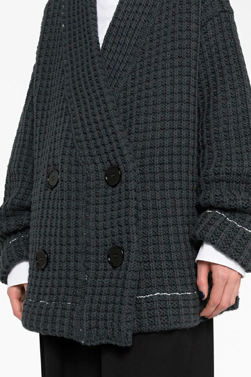 MM6 Maison Margiela(エムエムシックス)ダブルブレスト ワッフルカーディガン S52AM0274S18292 -11