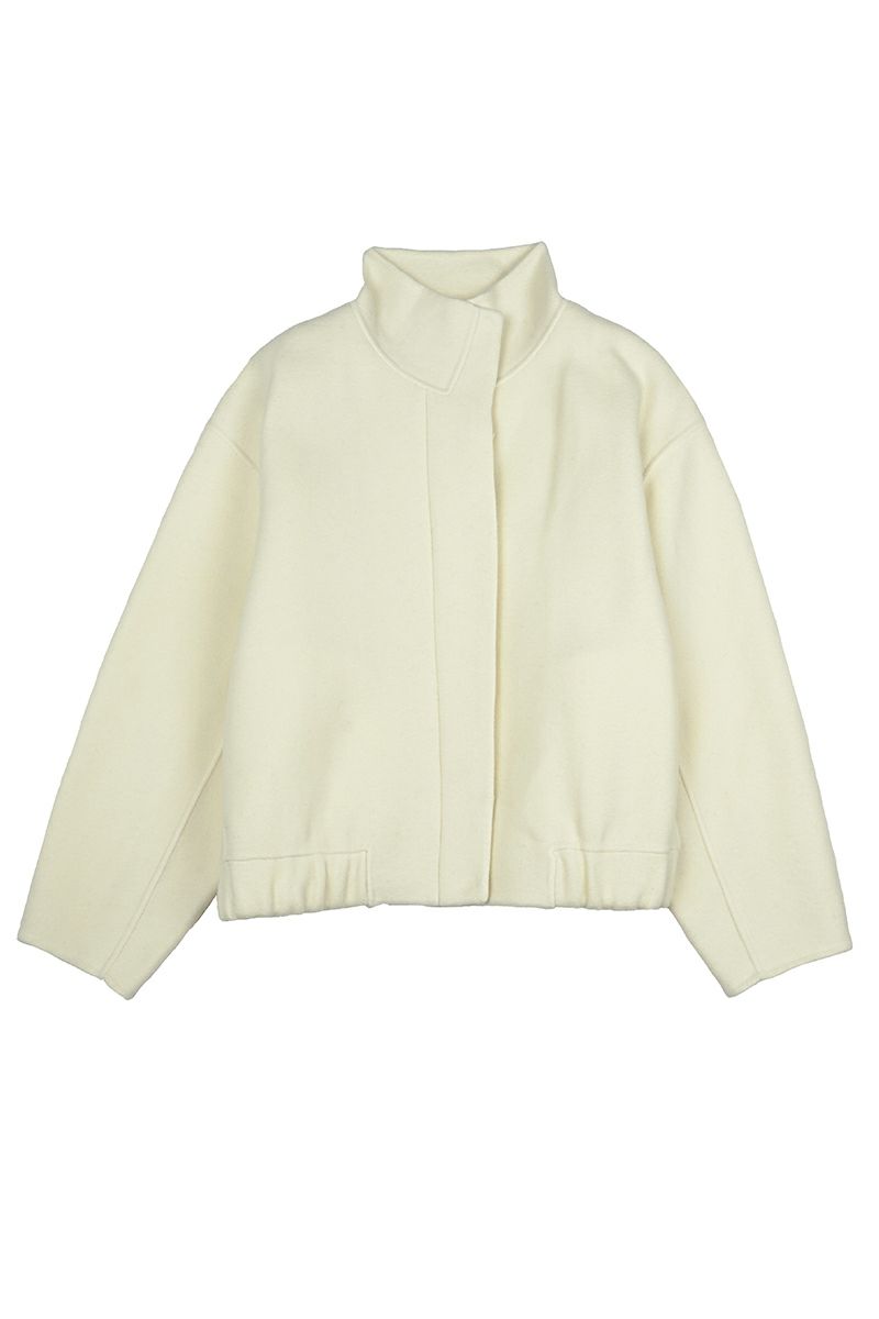 Audrey and John Wadビーバーウールスタンドカラーショートコート H9203 -10