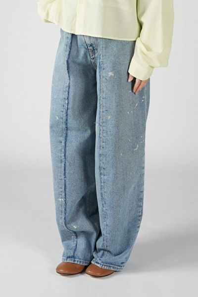 MM6 Maison Margiela(エムエムシックス)ブルーデニム ロウトラウザーズ S52LA0230S30589