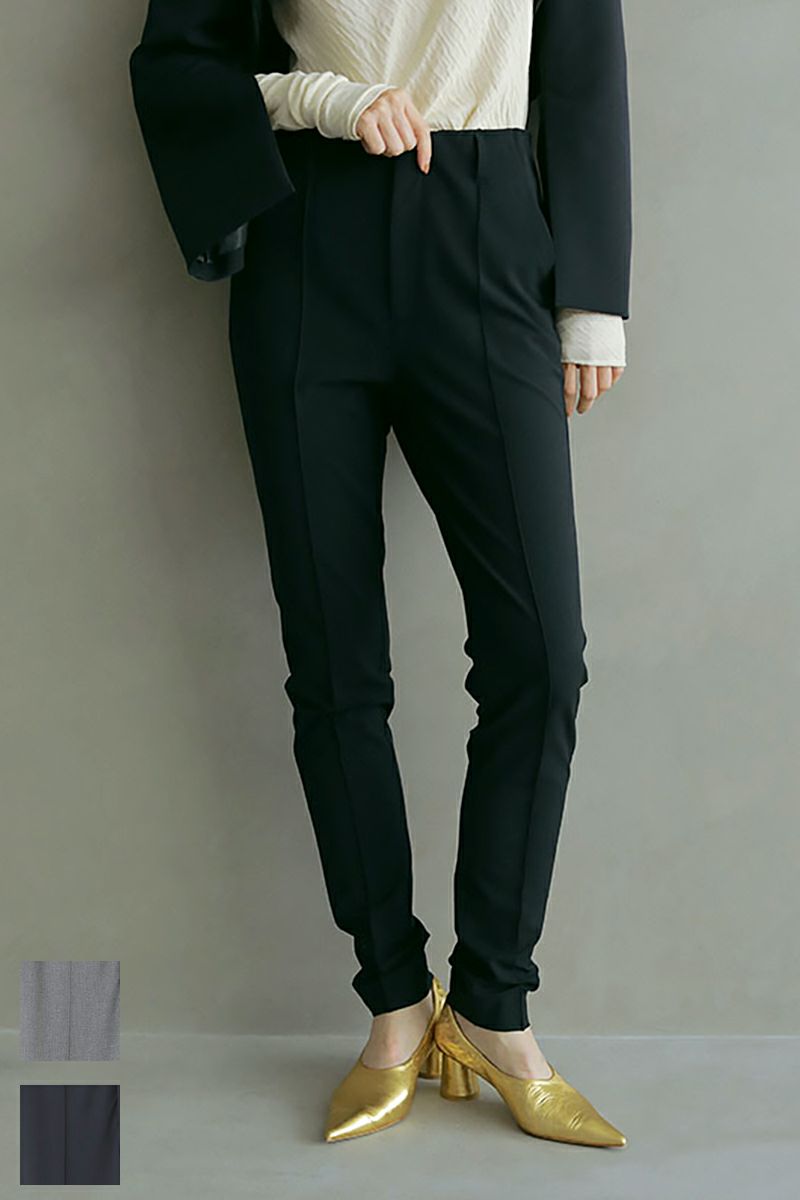 ETRE TOKYO(エトレトウキョウ)ベルトレススリムテーパードパンツ 1223520081