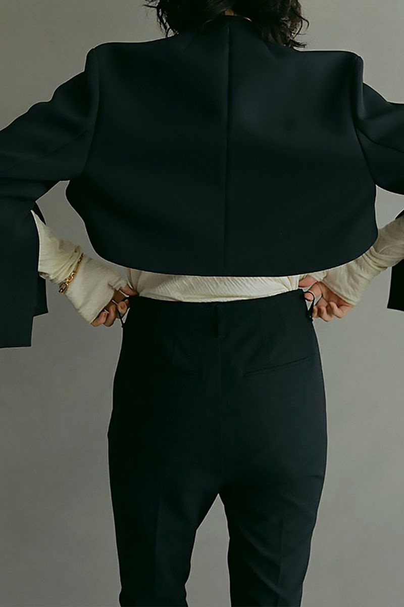 ETRE TOKYO(エトレトウキョウ)ベルトレススリムテーパードパンツ 1223520081 -2