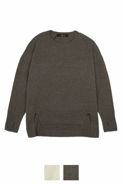 squady(スカディ)ラムズウールホールガーメントクルーネックプルオーバーニット 604-3775