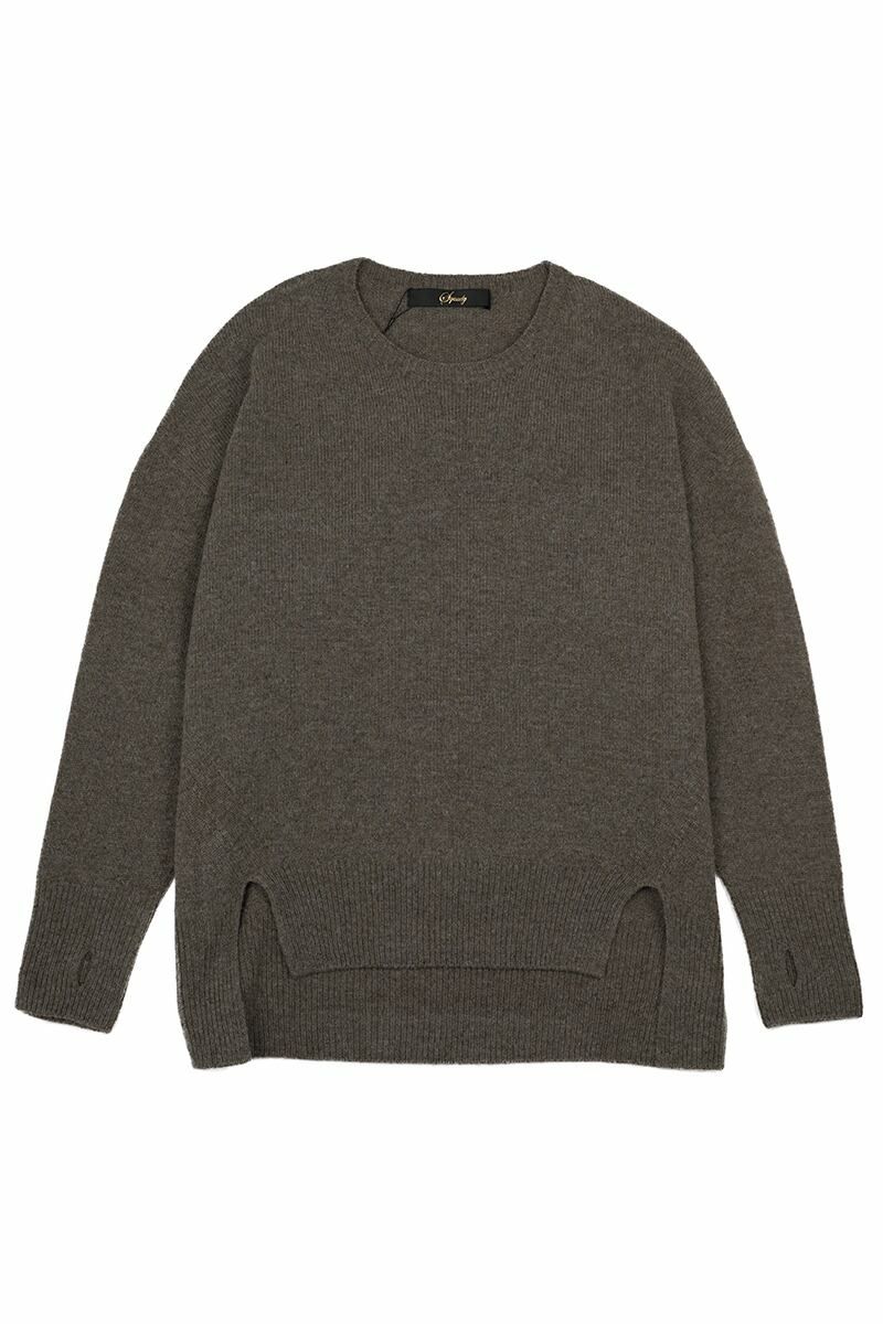 squady(スカディ)ラムズウールホールガーメントクルーネックプルオーバーニット 604-3775 -1