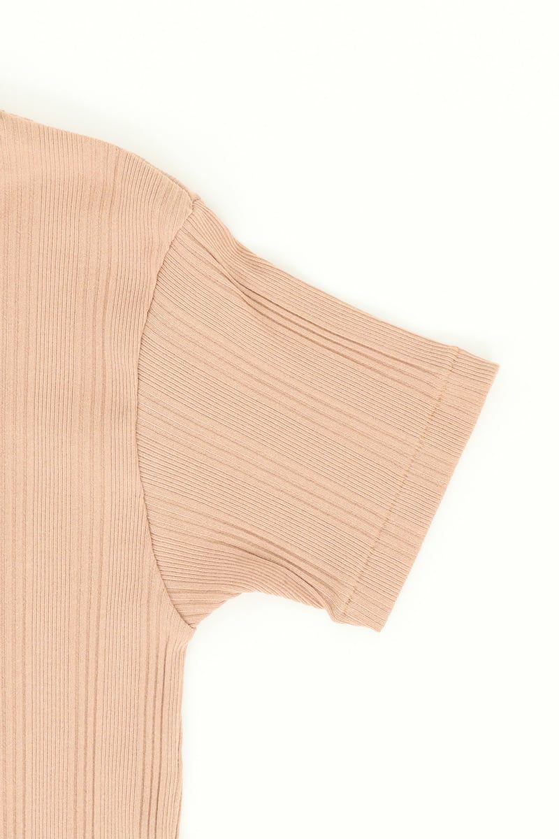 MAISON EUREKA(メゾンエウレカ)ランダムリブVネックTシャツ RANDOM RIB V NECK TEE 211 -4