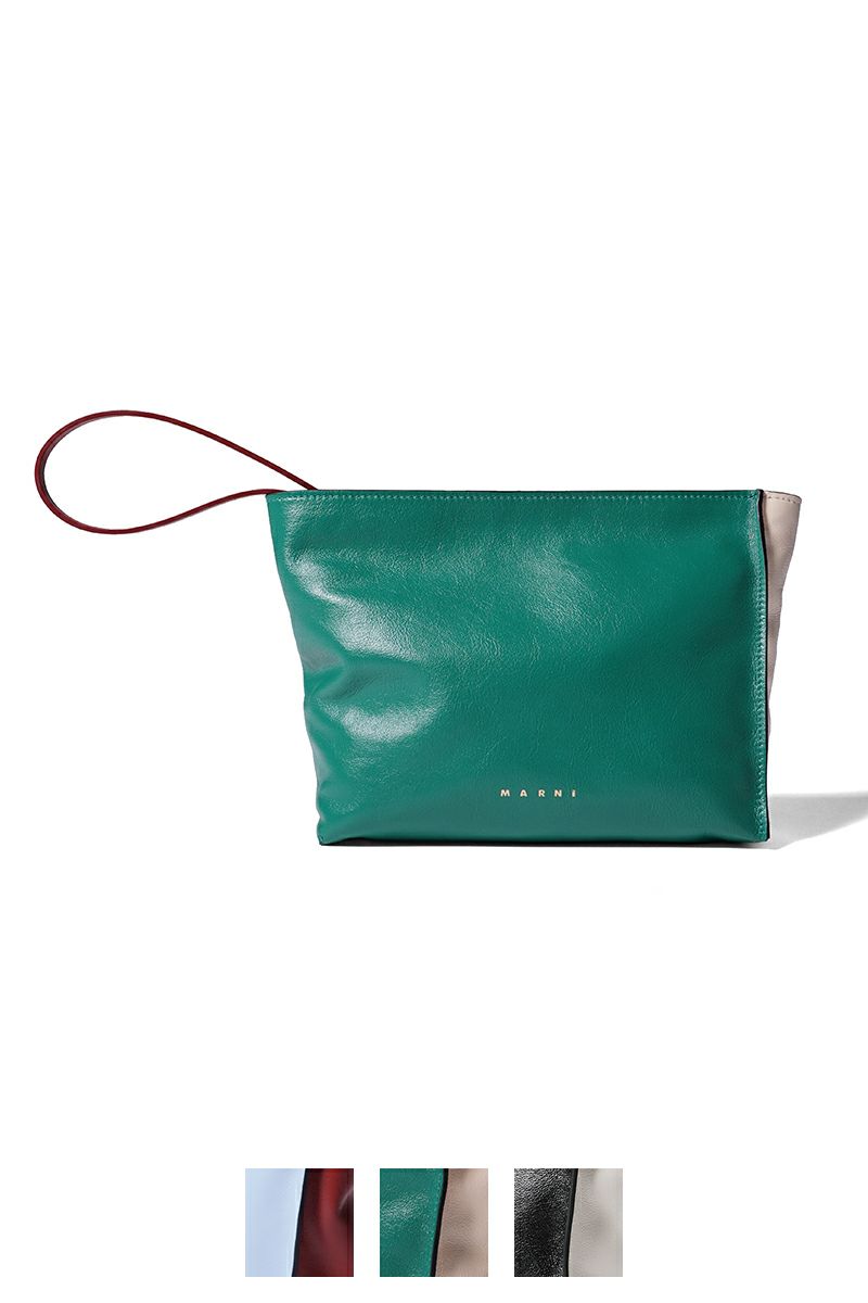 MARNI(マルニ)レザー製MUSEOソフトクラッチ PHMO0030U0P2644