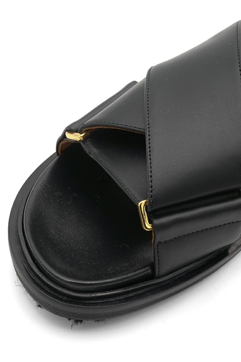 MARNI(マルニ)レザー製クリスクロスサンダル FBMS005201P3614 -4