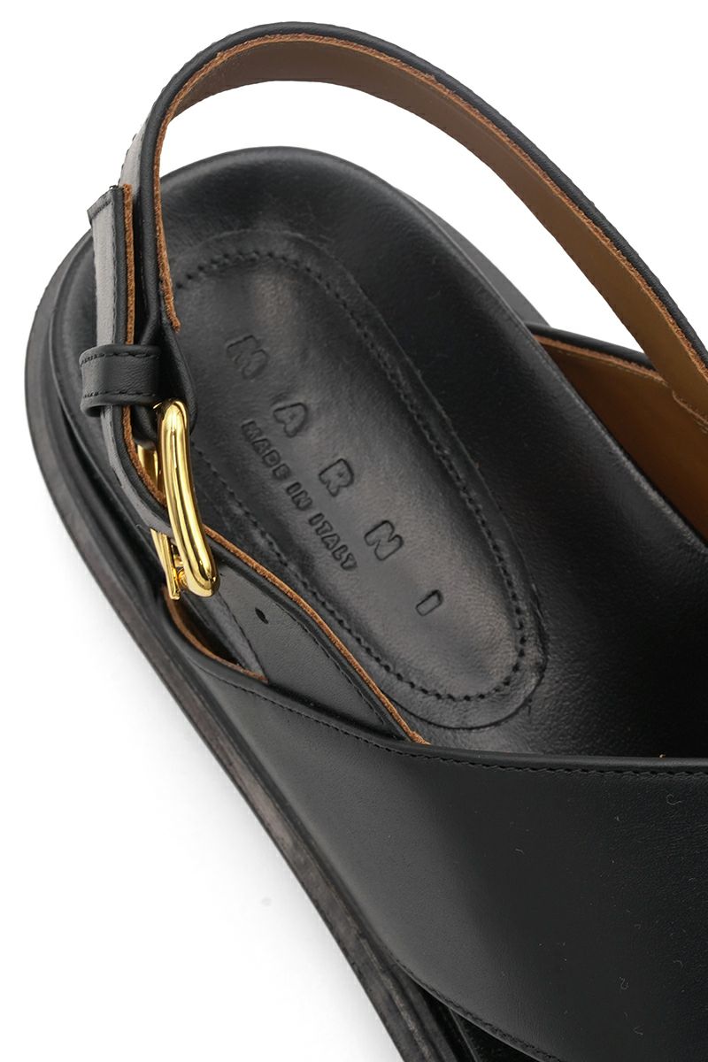 MARNI(マルニ)レザー製クリスクロスサンダル FBMS005201P3614 -6