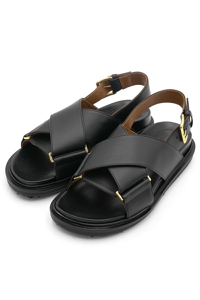 MARNI(マルニ)レザー製クリスクロスサンダル FBMS005201P3614 -9