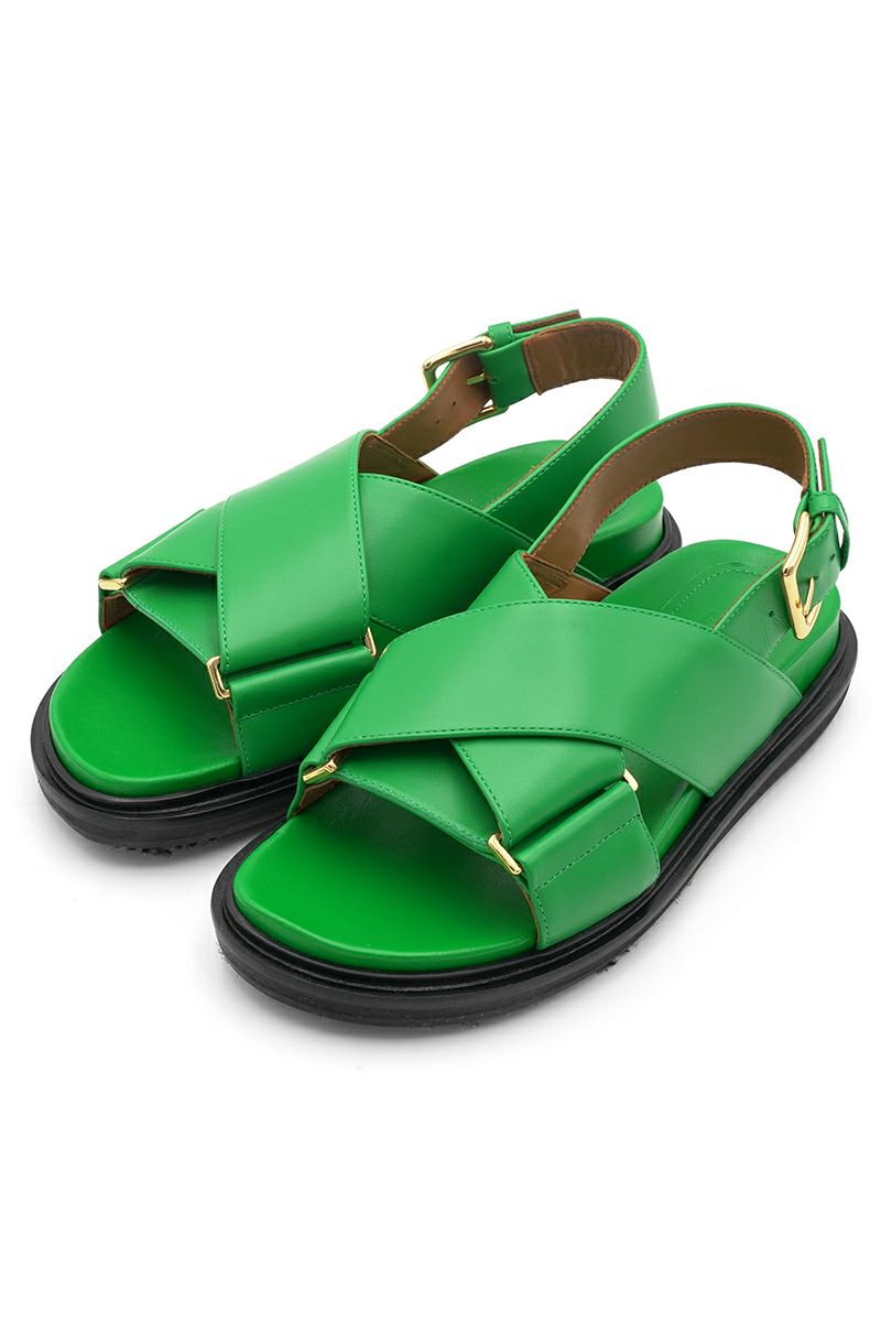 MARNI(マルニ)レザー製クリスクロスサンダル FBMS005201P3614 -10