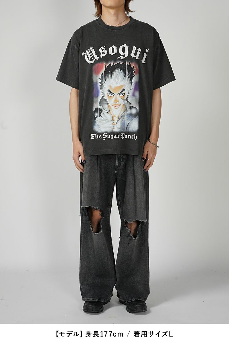 THE SUGAR PUNCH(シュガーパンチ)嘘喰い S/S T-Shirt 斑目貘 半袖Tシャツ TUSM24SM001 -4