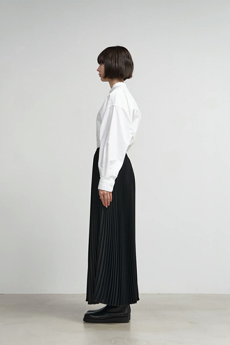 Graphpaper(グラフペーパー)Satin Pleats Skirt サテンプリーツスカート GL243-40228SB -2