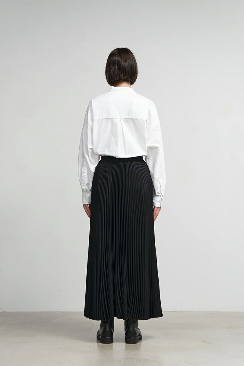 Graphpaper(グラフペーパー)Satin Pleats Skirt サテンプリーツスカート GL243-40228SB -3