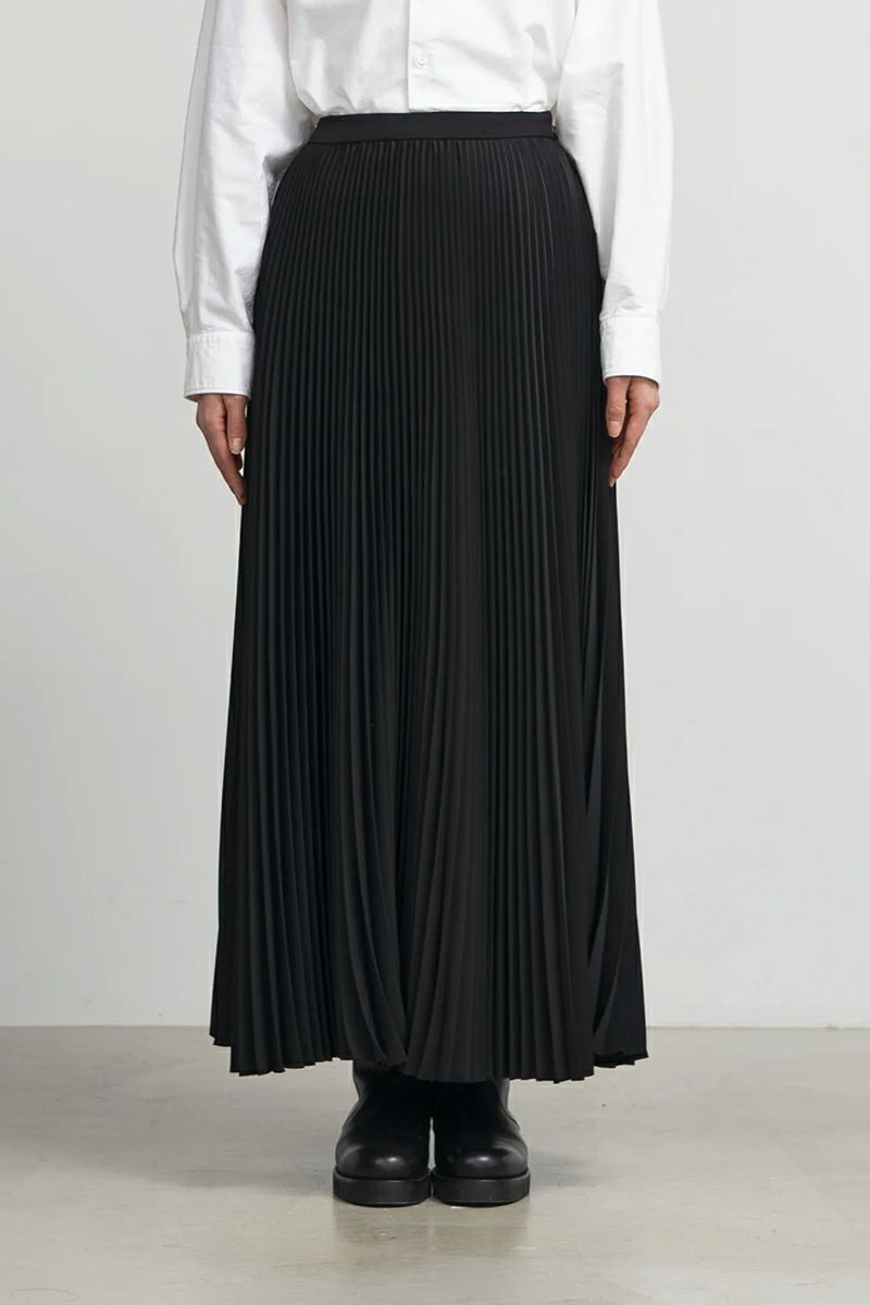 Graphpaper(グラフペーパー)Satin Pleats Skirt サテンプリーツスカート GL243-40228SB -4