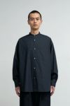 Graphpaper(グラフペーパー)Broad L/S Oversized Band Collar Shirt ブロード長袖オーバーサイズバンドカラーシャツ GM243-50002B -4
