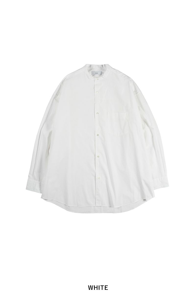 Graphpaper(グラフペーパー)Broad L/S Oversized Band Collar Shirt ブロード長袖オーバーサイズバンドカラーシャツ GM243-50002B -10