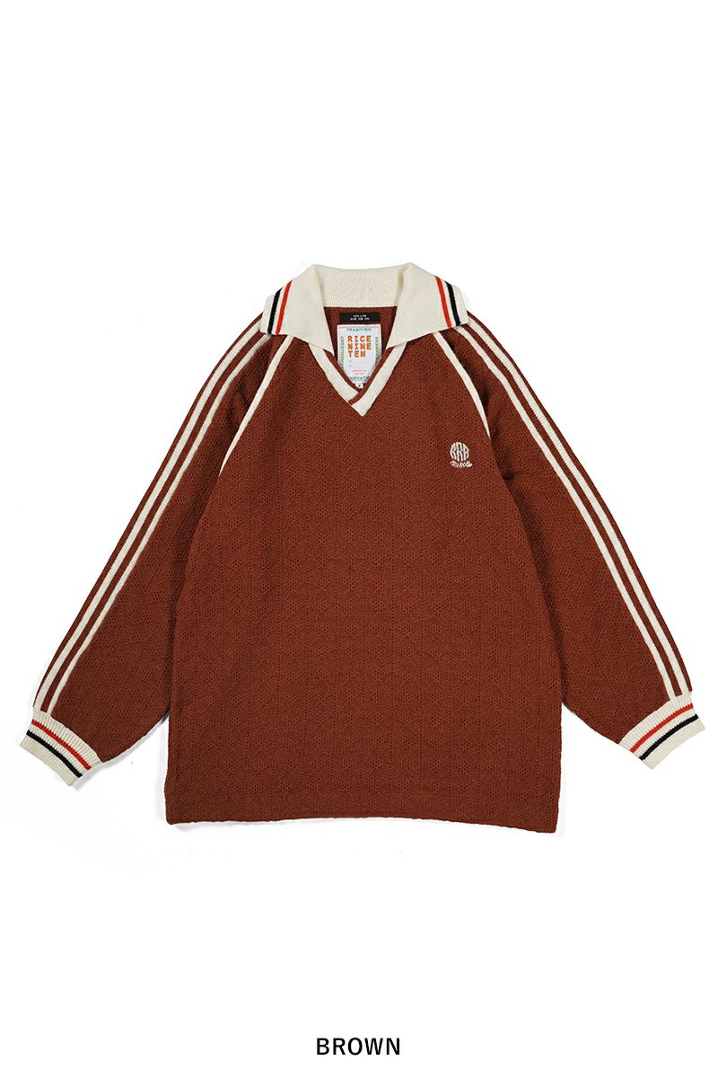 RICE NINE TEN(ライスナインテン)KNITTING CLASSIC SOCCER JERSEY ニッティングクラシックサッカージャージー KN-LSGMS -22