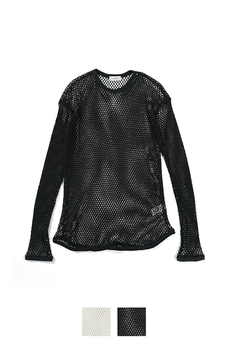 WELLDER(ウェルダー)Big Mesh Long Sleeve ビッグメッシュ長袖Tシャツ WM24AT03