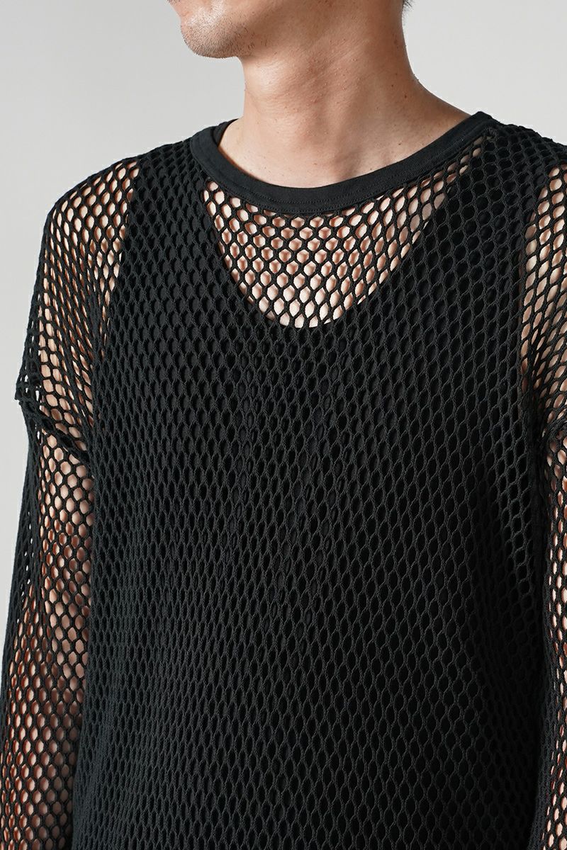 WELLDER(ウェルダー)Big Mesh Long Sleeve ビッグメッシュ長袖Tシャツ WM24AT03 -1