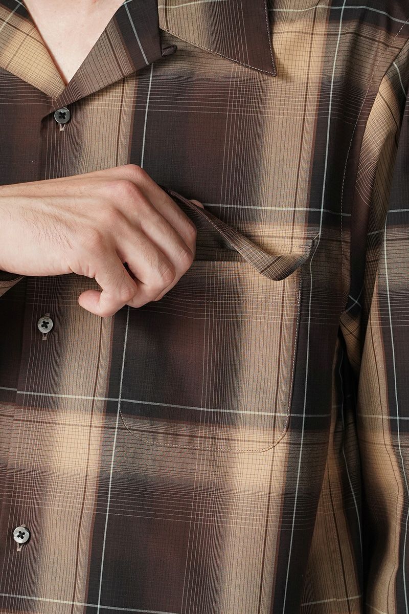 SUGARHILL(シュガーヒル)OMBRE PLAID OPEN COLLAR BLOUSE オンブレプレイドオープンカラーブラウス 2411300501 -2