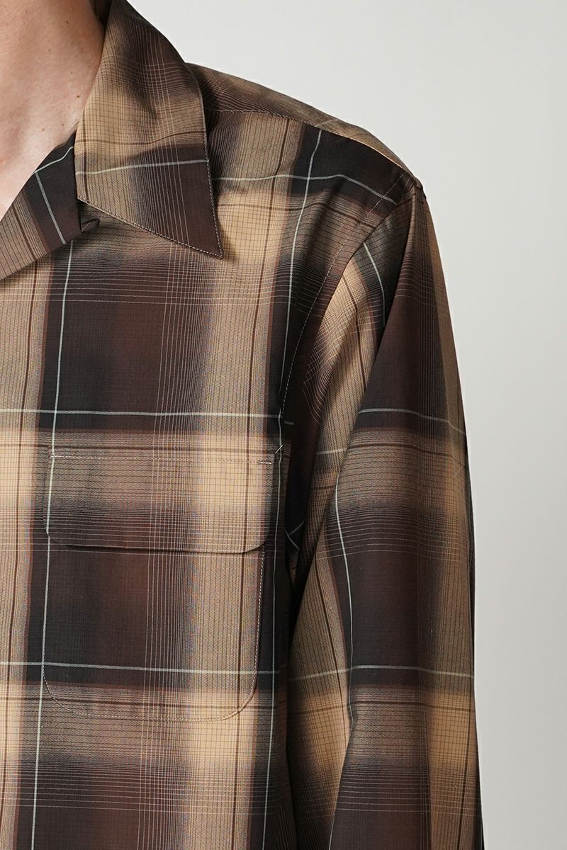 SUGARHILL(シュガーヒル)OMBRE PLAID OPEN COLLAR BLOUSE オンブレプレイドオープンカラーブラウス 2411300501 -3