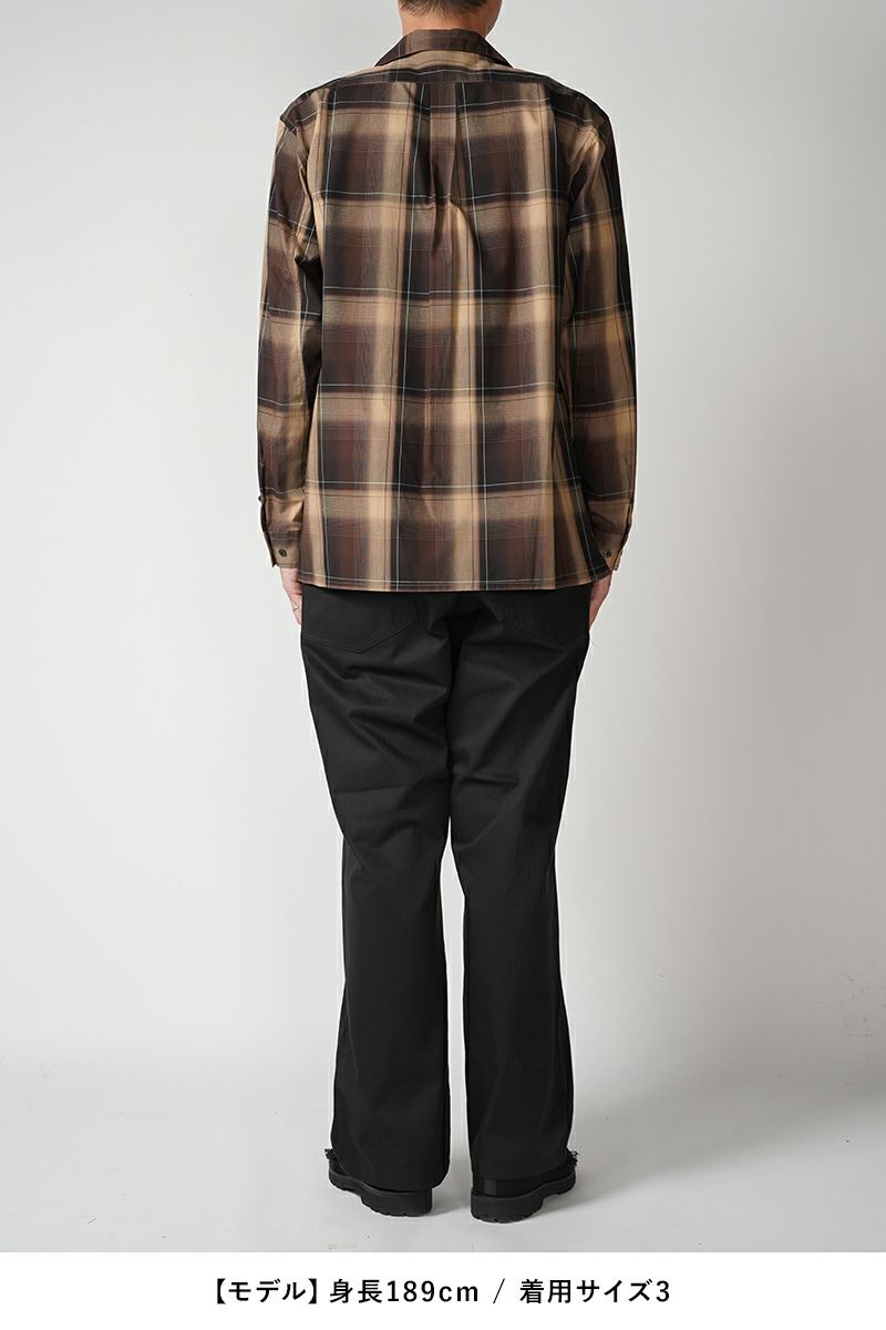 SUGARHILL(シュガーヒル)OMBRE PLAID OPEN COLLAR BLOUSE オンブレプレイドオープンカラーブラウス 2411300501 -6