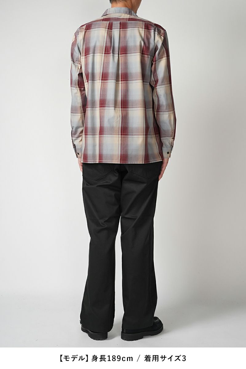 SUGARHILL(シュガーヒル)OMBRE PLAID OPEN COLLAR BLOUSE オンブレプレイドオープンカラーブラウス 2411300501 -8