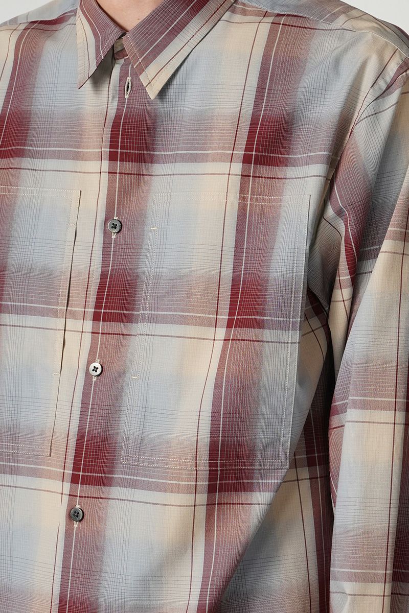 SUGARHILL(シュガーヒル)OMBRE PLAID PANEL POCKET BLOUSE オンブレプレイドパネルポケットブラウス 2411300502 -2