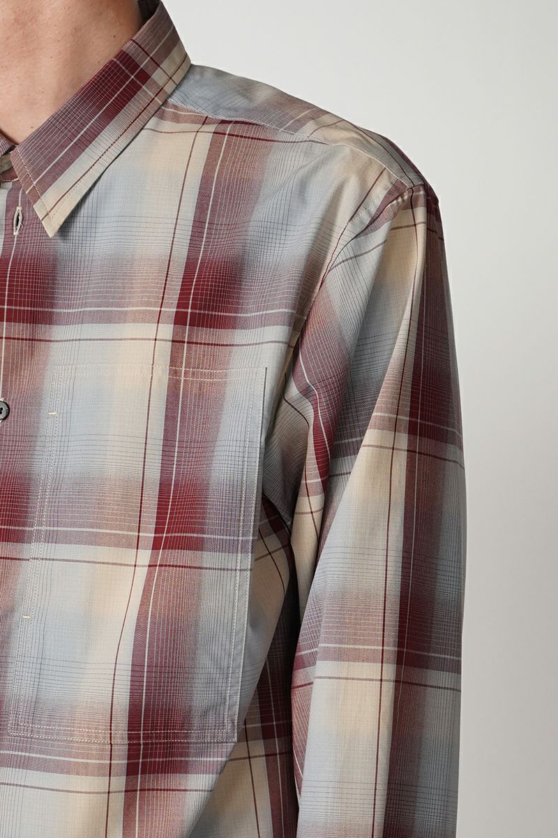SUGARHILL(シュガーヒル)OMBRE PLAID PANEL POCKET BLOUSE オンブレプレイドパネルポケットブラウス 2411300502 -3