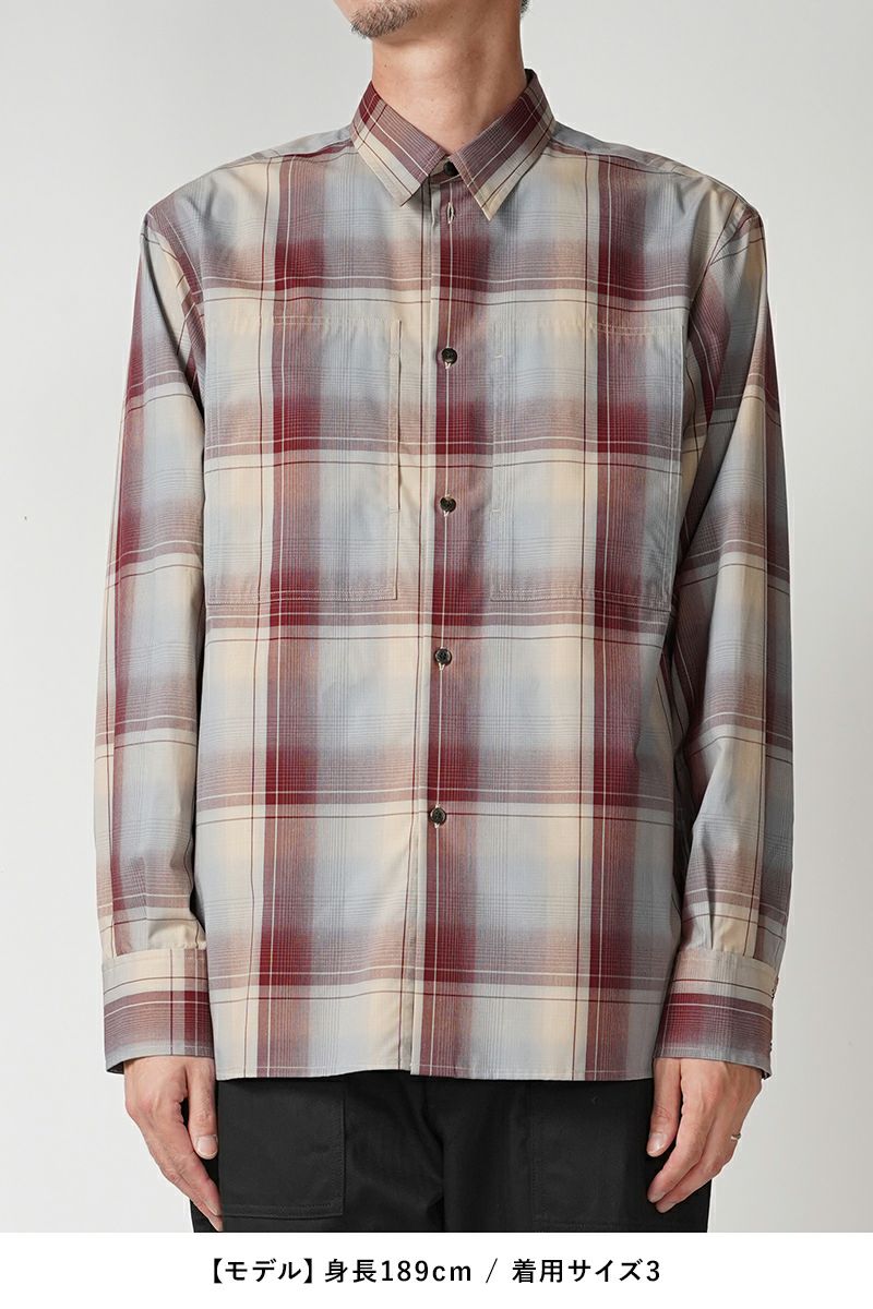 SUGARHILL(シュガーヒル)OMBRE PLAID PANEL POCKET BLOUSE オンブレプレイドパネルポケットブラウス 2411300502 -9