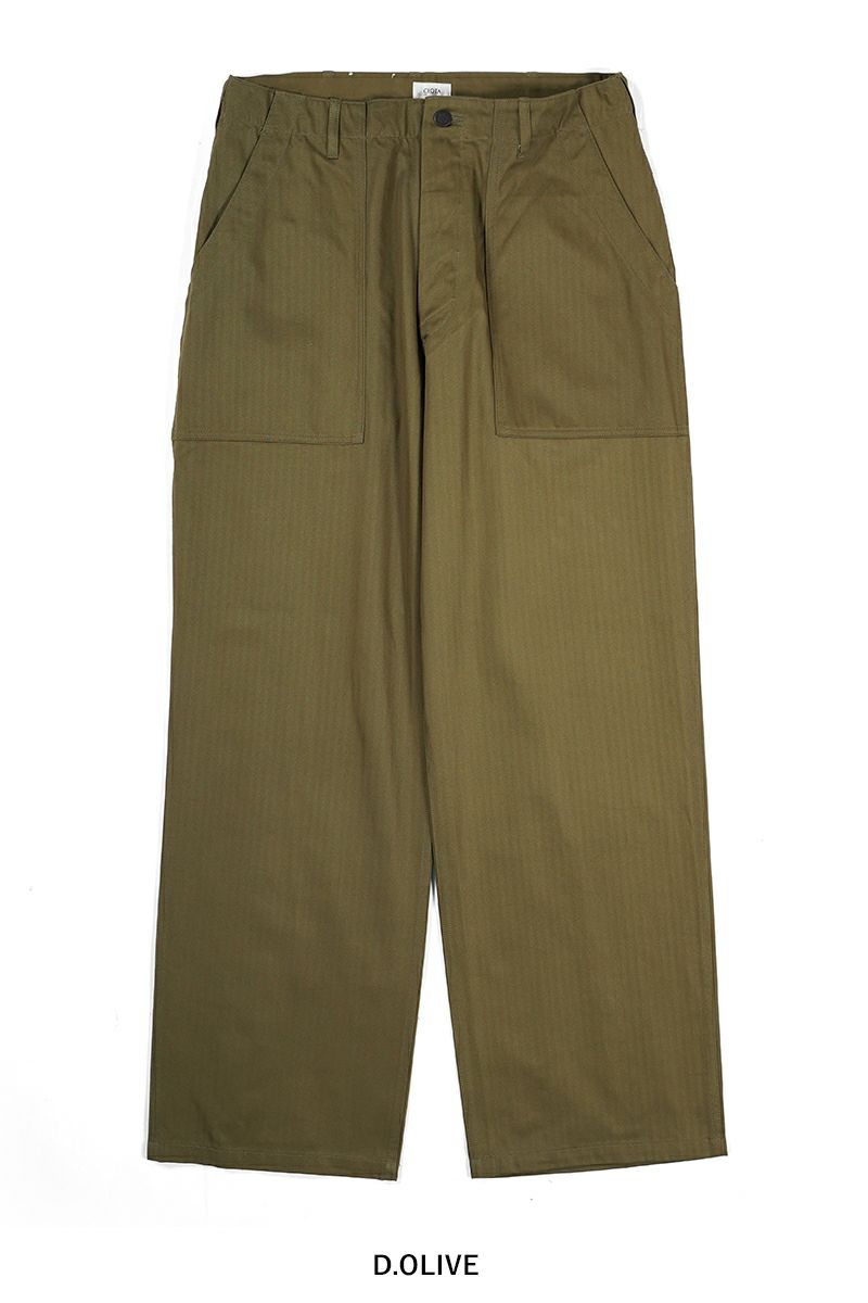シオタ HBT ベイカーパンツ オリーブ 6size シオタ HBT ベイカーパンツ オリーブ 6size