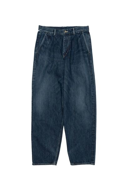 Graphpaper(グラフペーパー)Selvage Denim Two Tuck Tapered Pants -DARK FADE- セルビッチデニムツータックテーパードパンツ ダークフェイド GU243-40187DB