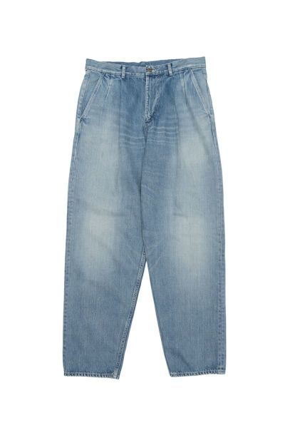 Graphpaper(グラフペーパー)Selvage Denim Two Tuck Tapered Pants -LIGHT FADE- セルビッチデニムツータックテーパードパンツ ライトフェイド GU243-40187LB